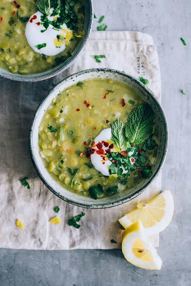 Vegetarian Split Pea Soup for Digestive Cleanse | The Awesome Green