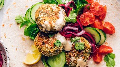 Delicious Vegan Homemade Easy Falafel Wrap - Alphafoodie